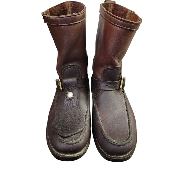 Vintage Gokey The Classic Boot Engineer Hunting Boots Mens 10D Double Buckle - Picture 4 of 11